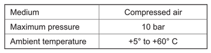 Specifications Table